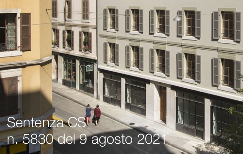 Sentenza Consiglio di Stato n 5830 del 9 agosto 2021 Sentenza Consiglio di Stato n 5830 del 9 agosto 2021