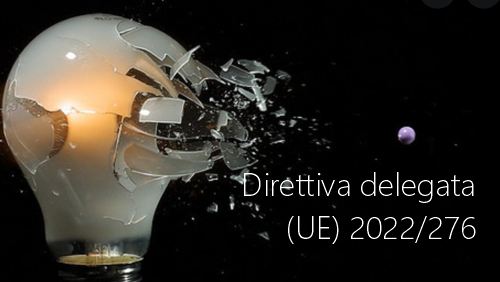 Direttiva delegata UE 2022 276 Direttiva delegata UE 2022 276