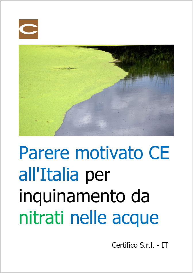 Parere motivato CE all Italia per inquinamento da nitrati nelle acque Parere motivato CE all Italia per inquinamento da nitrati nelle acque