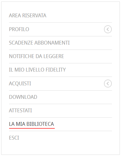 Area Riservata Area Riservata