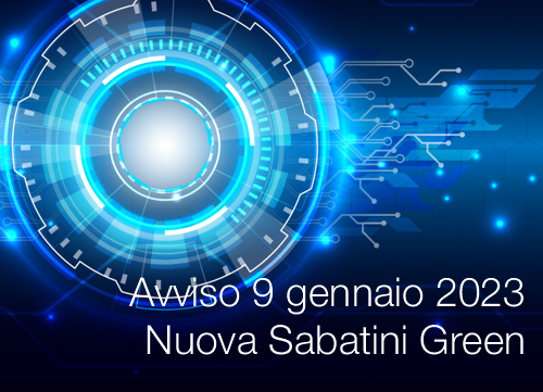 Avviso 9 gennaio 2023 Nuova Sabatini Green Avviso 9 gennaio 2023 Nuova Sabatini Green