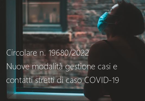 Circolare Min della Salute n 19680 del 30 marzo 2022 Circolare Min della Salute n 19680 del 30 marzo 2022