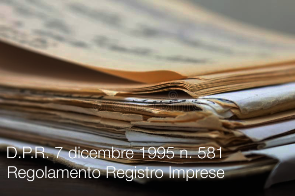 D P R 7 dicembre 1995 n 581 D P R 7 dicembre 1995 n 581