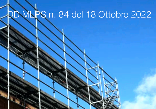 Decreto Direttoriale MLPS n 84 del 18 Ottobre 2022 Decreto Direttoriale MLPS n 84 del 18 Ottobre 2022
