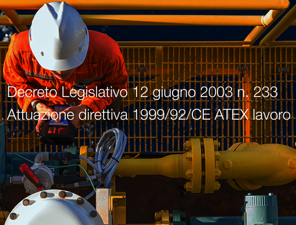 Decreto Legislativo 12 giugno 2003 n 233 ATEX lavoro Decreto Legislativo 12 giugno 2003 n 233 ATEX lavoro