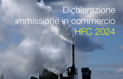Dichiarazione immissione in commercio HFC 2024 Dichiarazione immissione in commercio HFC 2024