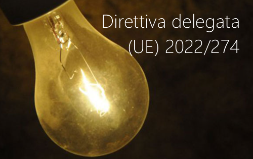 Direttiva delegata UE 2022 274 Direttiva delegata UE 2022 274
