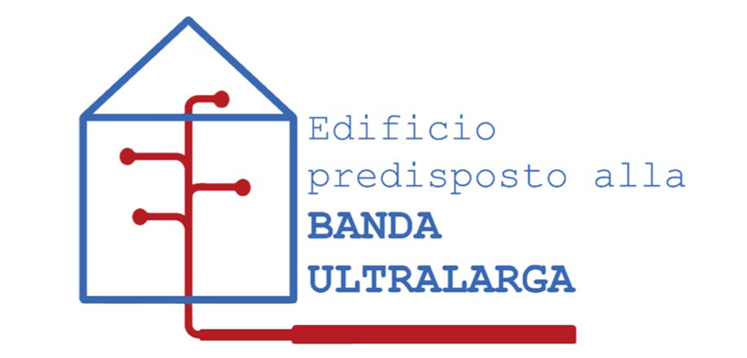 Figura 80 Fac Simile etichetta di un edificio predisposto alla banda ultra larga UBB ready Figura 80 Fac Simile etichetta di un edificio predisposto alla banda ultra larga UBB ready