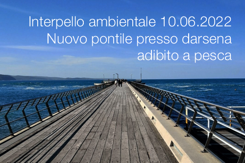 Interpello ambientale 10 06 2022 Nuovo pontile presso darsena adibito a pesca Interpello ambientale 10 06 2022 Nuovo pontile presso darsena adibito a pesca