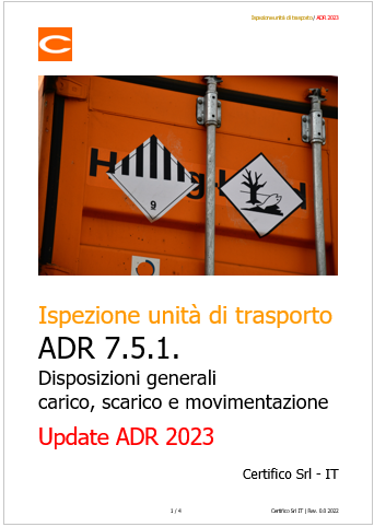 Ispezione unita di trasporto ADR 7 5 1 Ispezione unita di trasporto ADR 7 5 1