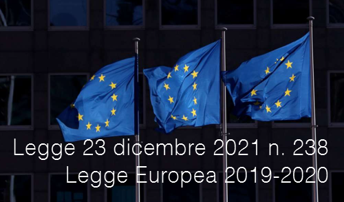 Legge 23 dicembre 2021 n 238 Legge 23 dicembre 2021 n 238