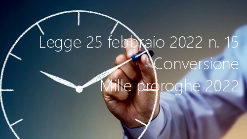 Legge 25 febbraio 2022 n 15 Legge 25 febbraio 2022 n 15