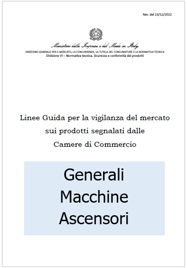 Linee Guida per la vigilanza del mercato Linee Guida per la vigilanza del mercato