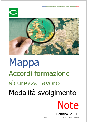 Mappa Accordi formazione sicurezza lavoro Modalit svolgimento Mappa Accordi formazione sicurezza lavoro Modalit svolgimento