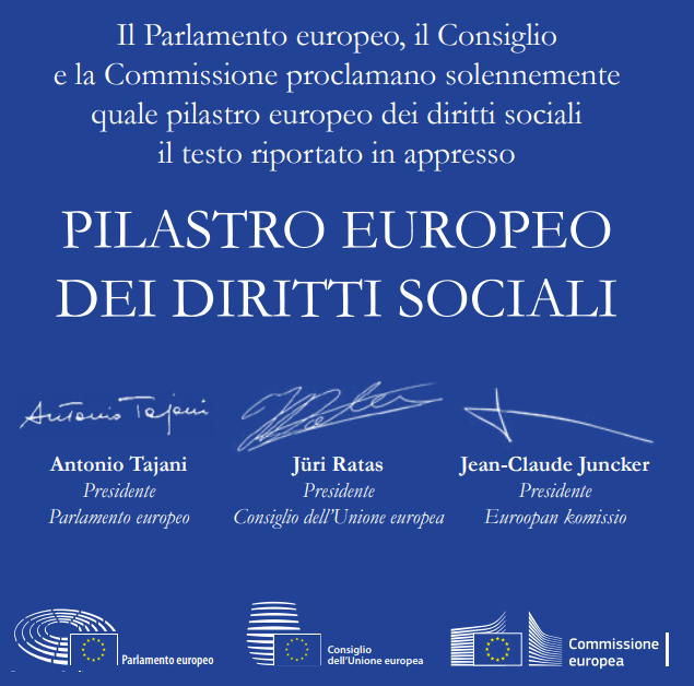 Pilastro europeo sui diritti sociali 2030 Pilastro europeo sui diritti sociali 2030