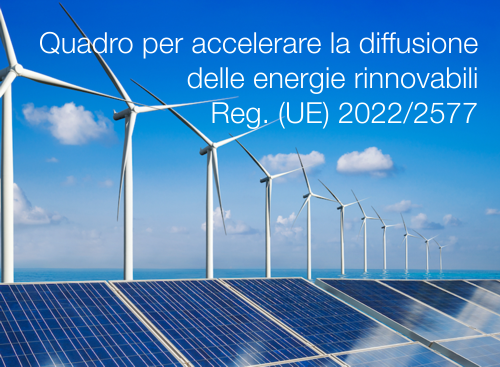 Quadro per accelerare la diffusione delle energie rinnovabili Quadro per accelerare la diffusione delle energie rinnovabili