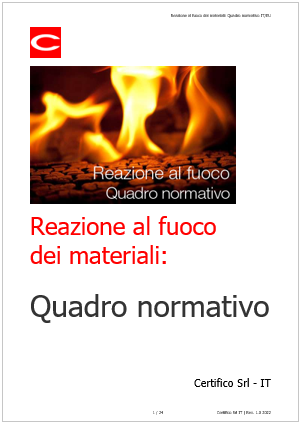 Reazione fuoco materiali Reazione fuoco materiali