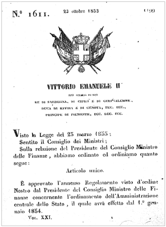 Regio Decreto n 1611 1953 Origini ADM Regio Decreto n 1611 1953 Origini ADM