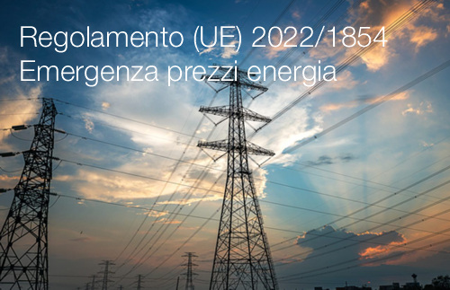 Regolamento UE 2022 1854 Regolamento emergenza prezzi energia Regolamento UE 2022 1854 Regolamento emergenza prezzi energia