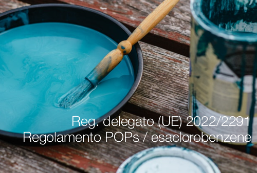Regolamento delegato UE 2022 2291 Modifica Allegato I esaclorobenzene Regolamento delegato UE 2022 2291 Modifica Allegato I esaclorobenzene