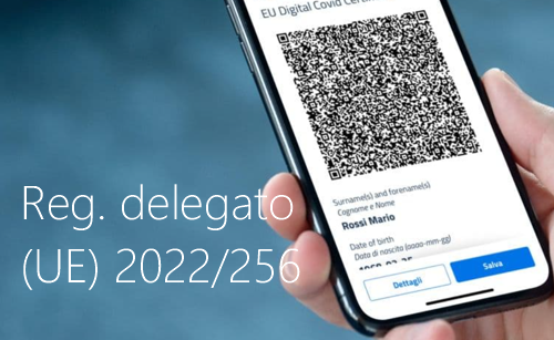 Regolamento delegato UE 2022 256 Regolamento delegato UE 2022 256