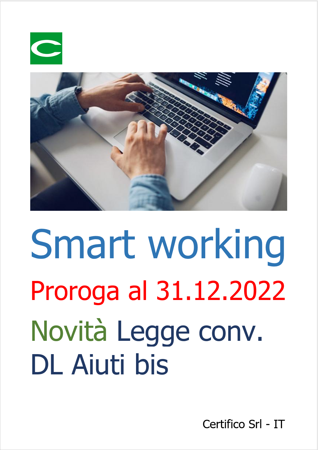 Smart working proroga al 31 12 2022 Smart working proroga al 31 12 2022