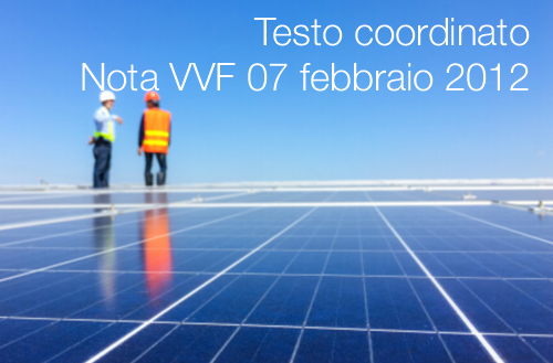 Testo coordinato della Nota 07 febbraio 2012 Testo coordinato della Nota 07 febbraio 2012
