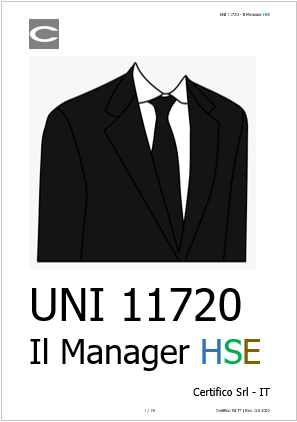 UNI 11720 Il Manager HSE UNI 11720 Il Manager HSE