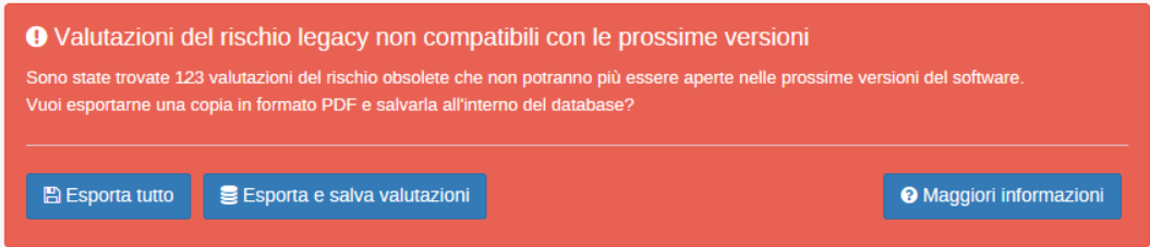 Avvertenza conversione VR Legacy Avvertenza conversione VR Legacy