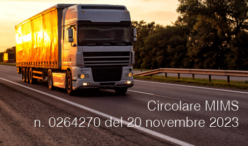 Circolare MIMS n 0264270 del 20 novembre 2023 Circolare MIMS n 0264270 del 20 novembre 2023
