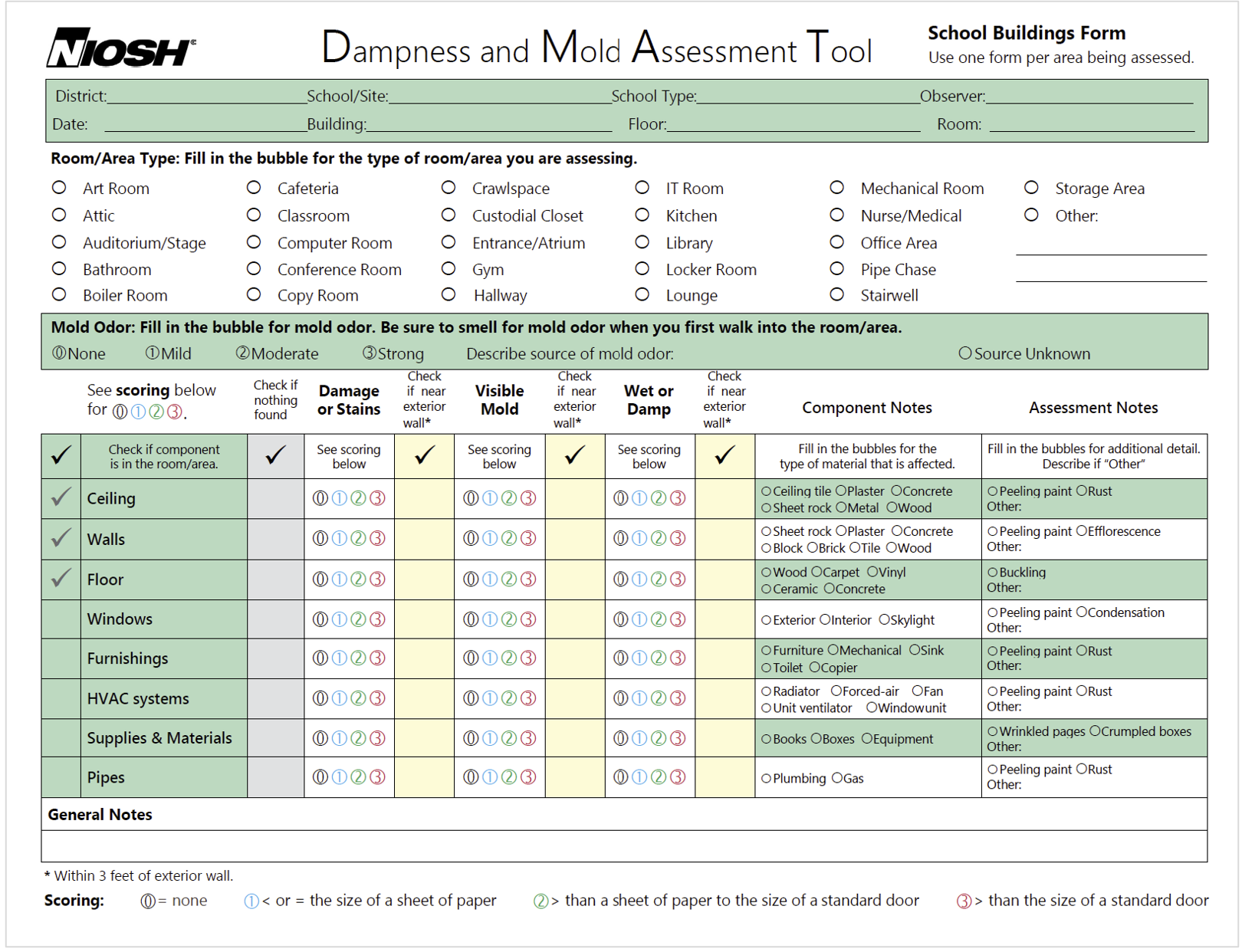 Dampness and Mold Assessment Tool Dampness and Mold Assessment Tool