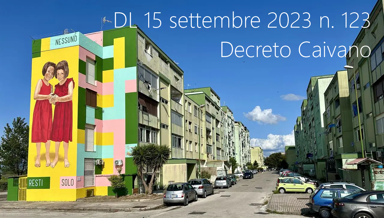 Decreto Legge 15 settembre 2023 n 123 Decreto Caivano Decreto Legge 15 settembre 2023 n 123 Decreto Caivano