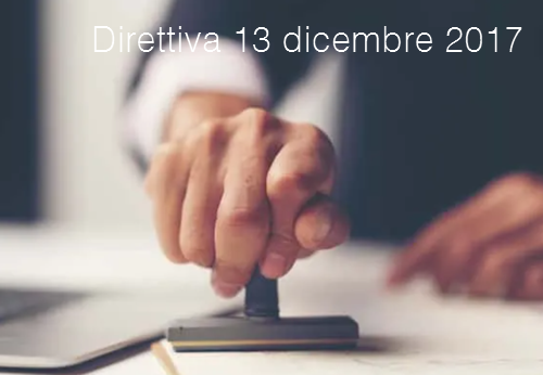Direttiva 13 dicembre 2017 Direttiva 13 dicembre 2017
