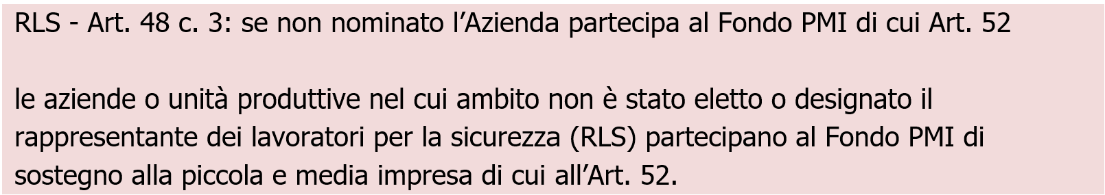 Fondo PMI Art 48 c 3 Fondo PMI Art 48 c 3