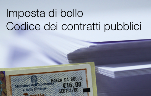 Imposta di bollo Codice dei contratti pubblici Imposta di bollo Codice dei contratti pubblici