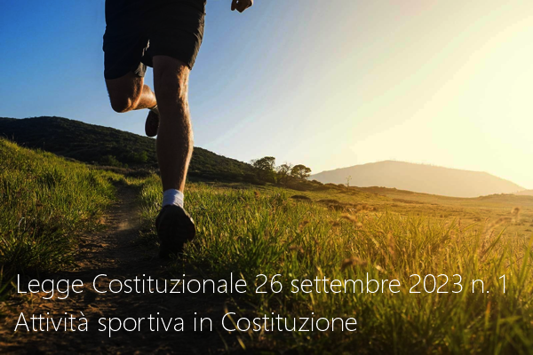 Legge Costituzionale 26 settembre 2023 n 1 Legge Costituzionale 26 settembre 2023 n 1