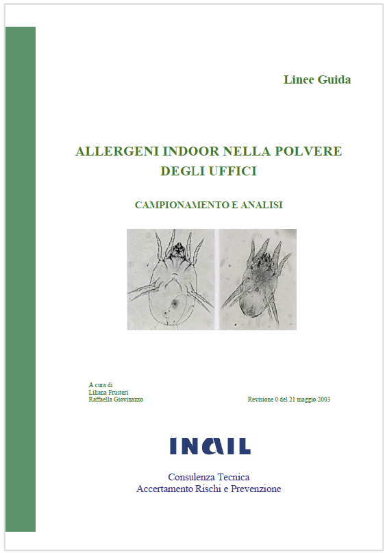 Linee guida campionameto allergeni indoor nella polvere uffici Linee guida campionameto allergeni indoor nella polvere uffici