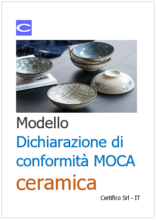 Modello Dichiarazione di conformit MOCA ceramica Modello Dichiarazione di conformit MOCA ceramica