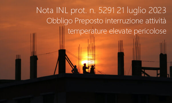 Nota INL prot n 5291 21 luglio 2023 Nota INL prot n 5291 21 luglio 2023