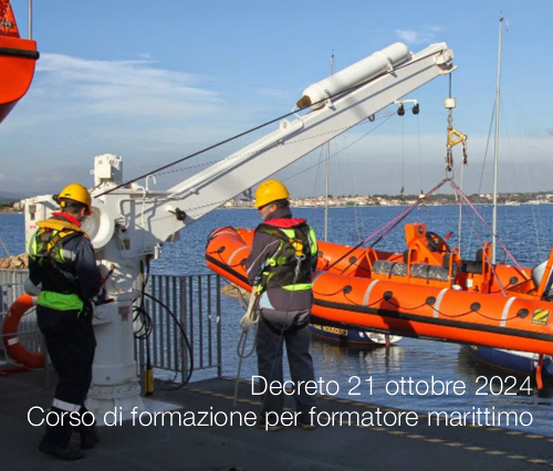 Decreto 21 ottobre 2024 Corso di formazione per formatore marittimo Decreto 21 ottobre 2024 Corso di formazione per formatore marittimo