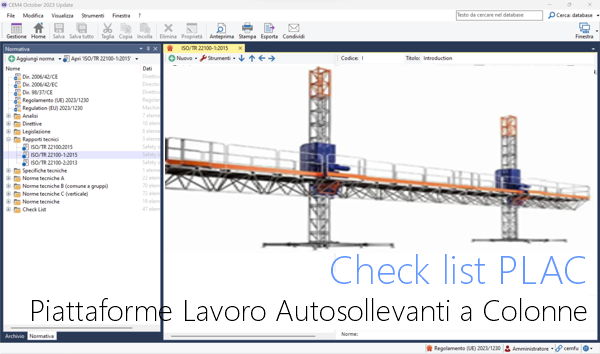 EN 1495 Piattaforme di lavoro autosollevanti su colonne PLAC EN 1495 Piattaforme di lavoro autosollevanti su colonne PLAC