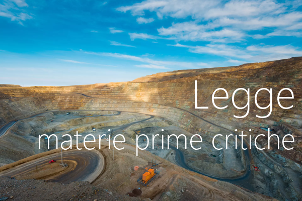 Legge materie prime critiche Legge materie prime critiche