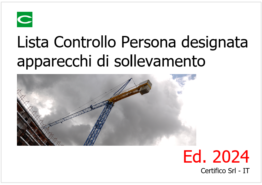 Lista di controllo persona designata e corsi di formazione Lista di controllo persona designata e corsi di formazione