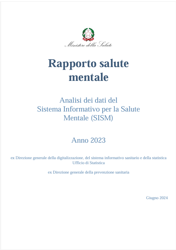 Rapporto salute mentale 2023 Rapporto salute mentale 2023