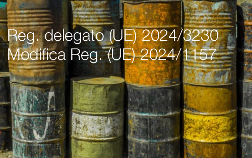 Regolamento delegato UE 2024 3230 Modifica Reg UE 2024 1157 Regolamento delegato UE 2024 3230 Modifica Reg UE 2024 1157