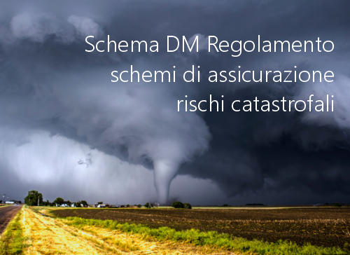 Schema DM Regolamento schemi di assicurazione rischi catastrofali Schema DM Regolamento schemi di assicurazione rischi catastrofali