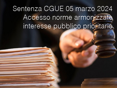 Sentenza CGUE 05 marzo 2024 Sentenza CGUE 05 marzo 2024