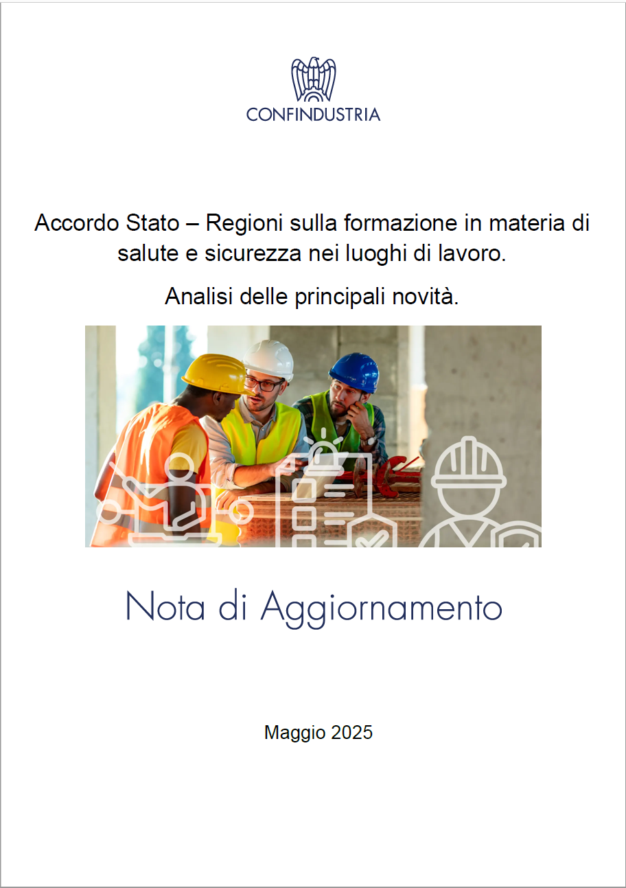 Accordo CSR sulla formazione lavoro Note Confindustria Maggio 2025