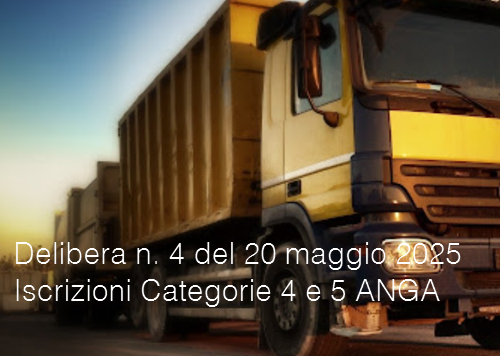 Delibera n 4 del 20 maggio 2025 Iscrizioni Categorie 4 e 5 ANGA Delibera n 4 del 20 maggio 2025 Iscrizioni Categorie 4 e 5 ANGA