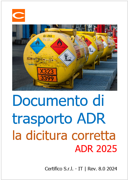 Documento di trasporto ADR   La corretta dicitura 2025